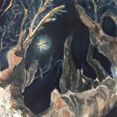 PLATANE SOUS LA LUNE 23X19