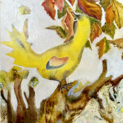 OISEAU JAUNE 25X25